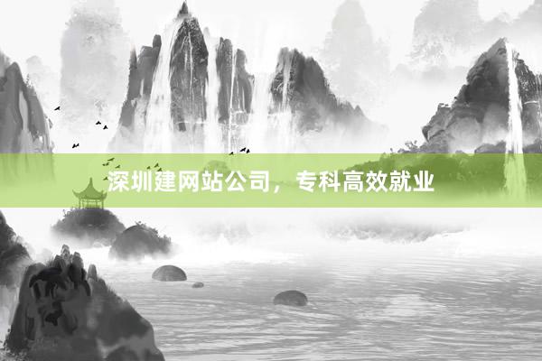 深圳建网站公司，专科高效就业